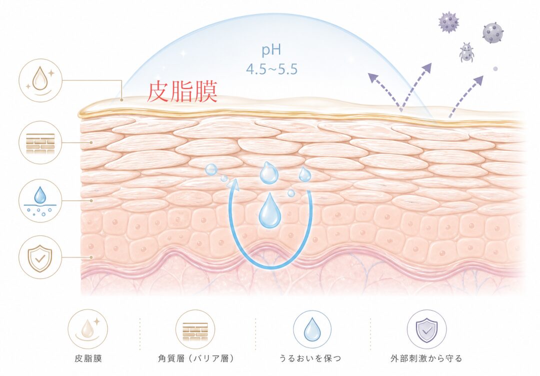 弱酸性を守る皮脂膜